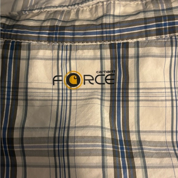Men’s Carhartt Force Short Sleeve Button Down. Large. - Picture 6 of 8